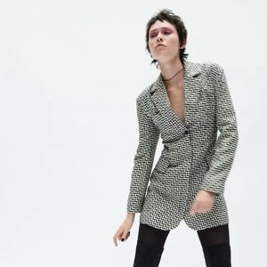 Lace Up Blazer Dress